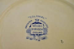 Plato para PostreEnoch Woods Burslem England Pattern Colonial Azul C1930 - tienda online