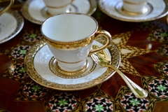 Imagen de Juego para Cafe Wedgwood of Etruria & Barlaston England Pattern Wellesley Cream & Gold C1930