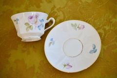 Taza y Plato para Te ,Porcelana PT Tirschenreuth Bavaria Art Deco Rose C1903 - Funcy Stuff Antiguedades