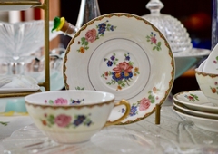 Taza para Te Porcelana Francesa Haviland & Co. Limoges Bouquet C1945 - tienda online