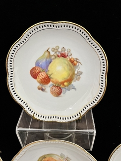 Set 6 Platos para Postre de Porcelana Schumann Arzberg Bavaria Borde Calado Frutas C1955-1960 - comprar online