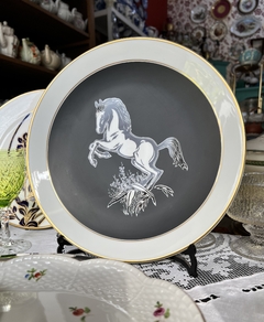 Plato Decorativo Porcelana Verbano Serie Caballos C1980