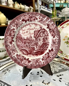 Plato Lunch British Anchor England Pattern Merrie Olde England Rosa C1960