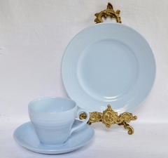 Trio para Te Loza Inglesa Booths Pattern Blue Mist C1940 - comprar online