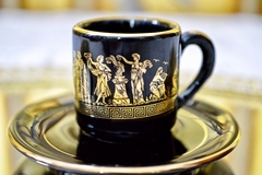 Taza para Cafe Syropoulos Grecia Decoracion Clasica en Oro 24k - tienda online