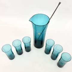 Set Jarra Mezcladora y 6 Vasos para Cocteleria BarWare S Cristal Mid Century - tienda online