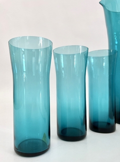 Set Jarra Mezcladora y 6 Vasos para Cocteleria BarWare S Cristal Mid Century