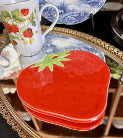 Salva Mantel o Platito Auxiliar o Apoyo , Rosenthal Netter , Strawberry C1960