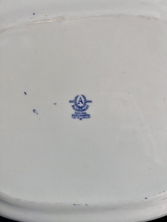 Fuente de Loza Inglesa Allertons China Blue 6 White Tranferware Kenilworth C1930 - comprar online