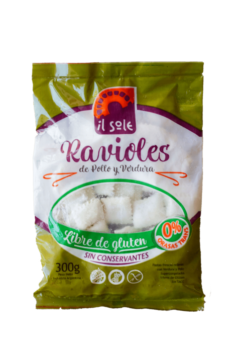 Ravioles de Pollo y verdura x300grs SIN TACC