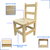 Cadeira Cadeirinha Infantil De Madeira Pinus 31cm Sem Pintura - comprar online