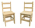 Kit 2 Cadeiras Cadeirinhas Infantil De Madeira Pinus 31cm Sem Pintura World Cadeiras