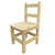 Kit 2 Cadeiras Cadeirinhas Infantil De Madeira Pinus 31cm Sem Pintura World Cadeiras