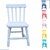 Imagem do Cadeira Cadeirinha Infantil Colorida Laqueada Torneada de Madeira 1 UNIDADE