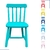 Cadeira Cadeirinha Infantil Colorida Laqueada Lisa de Madeira 1 Unidade