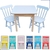 Conjunto Mesa Infantil Kit Mdf 60x60 com 2 Cadeira Cadeirinha Infantil Colorida Espanha Lisa