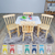Conjunto Mesa Retangular Infantil Com 4 Cadeiras Colorida laqueada