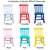 Imagem do Conjunto Mesa Infantil kit Mdf 60x60 Com Baú com 2 Cadeira Cadeirinha Infantil Colorida Dalas Torneada