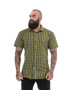 CAMISA MANGA CURTA XADREZ | OLIVE GREEN