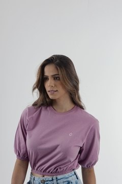 CROPPED ELÁSTICO NA CINTURA | ROSA SECO - loja online