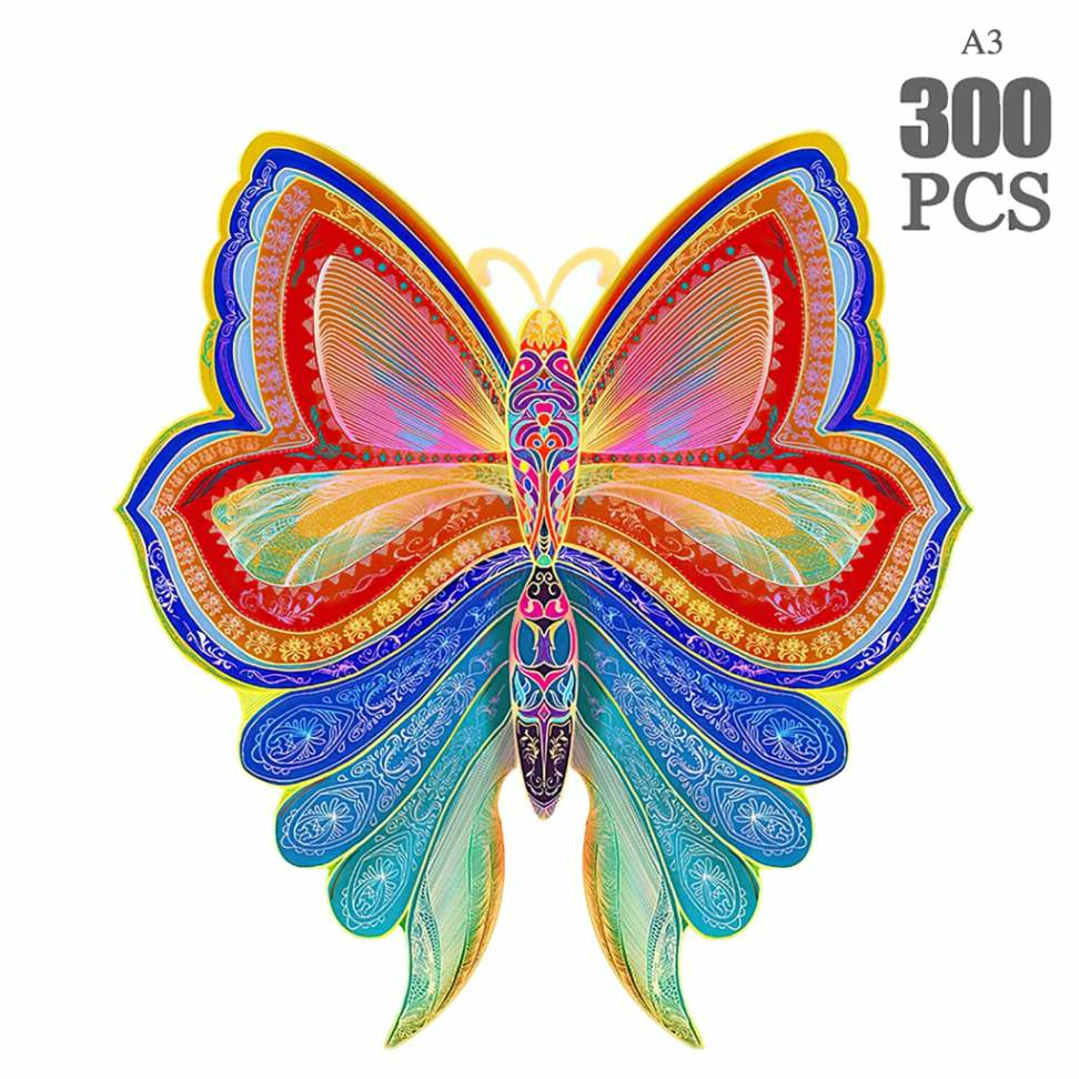 Coelho Borboleta Quebra-cabeça Natureza 1000 PCS Desafie suas habilidades  de quebra-cabeça, montagem precisa, adequado para entusiastas de quebra- cabeças em momentos de lazer!