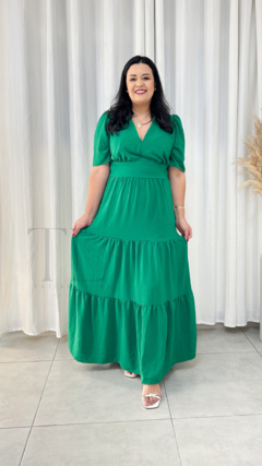 VESTIDO LONGO VERDE BANDEIRA - VILANI