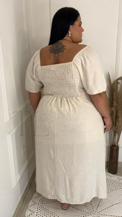 VESTIDO PLUS SIZE LINHO CRU - AMANDA - comprar online