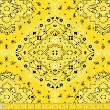 Tecido Tricoline 100% algodão - Bandana Amarelo (0.50x1.50)