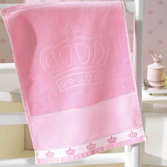 Toalha de Lavabo - Coroa - para bordar - Dohler (30x 45) - Rosa