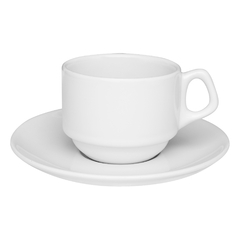 Xícara Empilhável Chá 200ml com Pires Personalizada (1 ou 2 cores 1 face) - comprar online