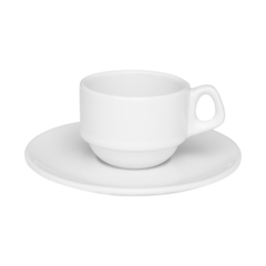 Xícara Empilhável Café 75ml com Pires Personalizada (1 ou 2 cores 1 face) - comprar online