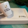Xícara Café Plateau White com Pires 65ml Personalizada (logo dourado+preto -2x)