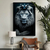 Quadro Decorativo Leão Rei com Coroa Olhos Azuis - comprar online