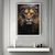 Quadro Decorativo O Leão com Respingos de Tinta na internet