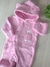 Macacão de Bebê em Fleece Fofinho Rosa Claro com Pezinho Aberto - comprar online