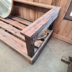 Camastro rústico en madera de demolición 180cm - comprar online