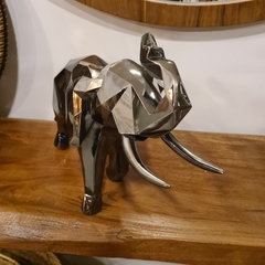 Imagen de Elefante ceramica metalizado con detalles 2da seleccion 43cm