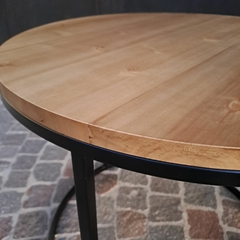Juego de mesas nido ratonas circulares tapa madera 50x47 60x52cm - comprar online