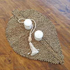 Alfombra Hoja de fibra natural 80cm - comprar online