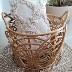 Canasto ondas rattan 44x30cm