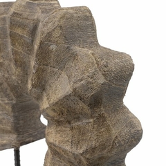 Escultura Adorno pedestal Fosil Madera Arco 49x34x13,5cm - tienda online