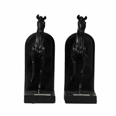 Sujeta Libros Jockey Caballos negros 31x14,5cm - tienda online