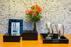 Aspen florero vidrio cromado conico bajo 20cm - tienda online
