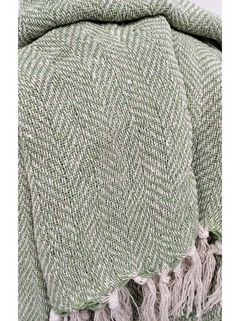 Manta espigas soft algodón verde 125x150cm - comprar online
