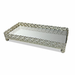 Marrakech bandeja metalica espejada rectangular grande - comprar online