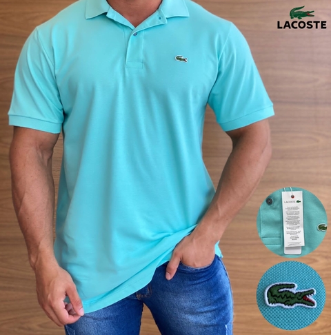 CHOMBA LACOSTE VERDE AGUA