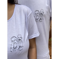 Camiseta casal bordadas - comprar online