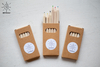 Caja con 6 lápices de colores de madera natural