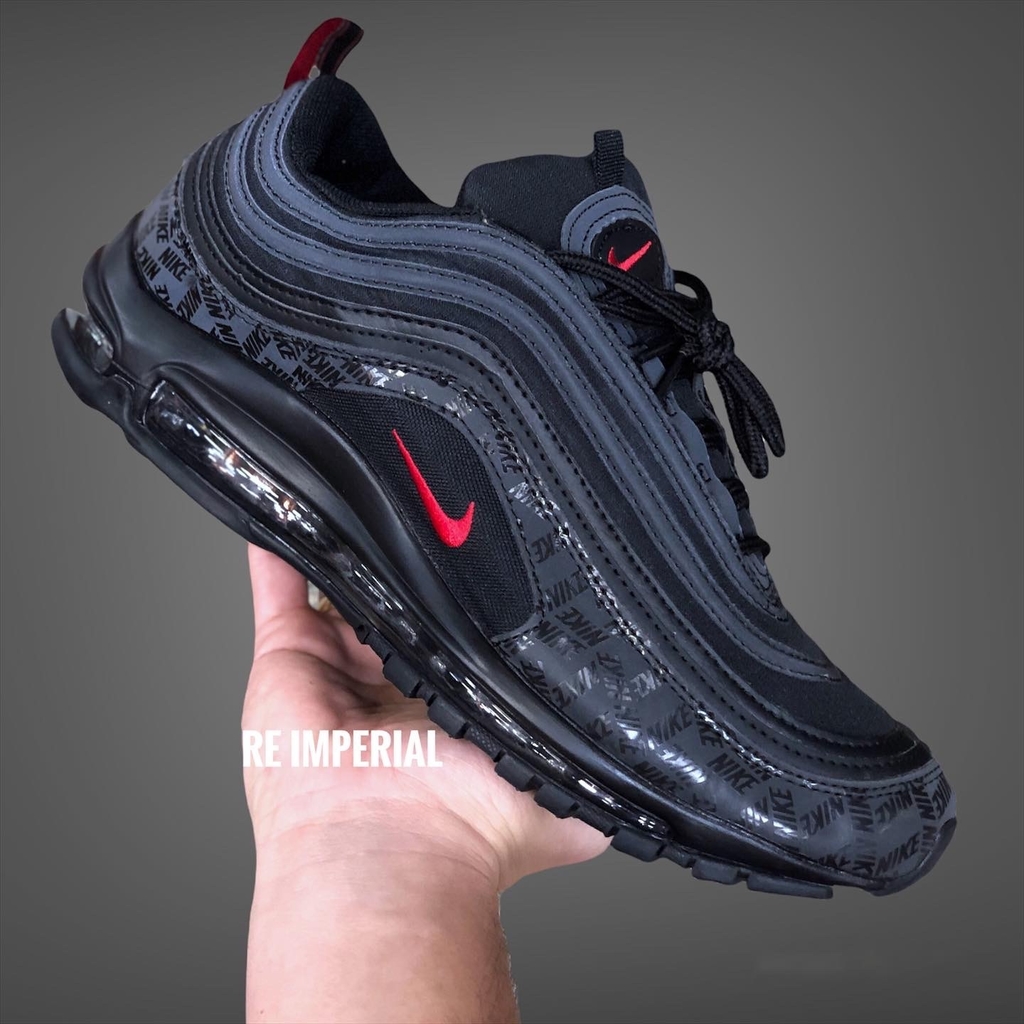 Air Max 97 Preto/Vermelho - Refletivo - Store Imperial