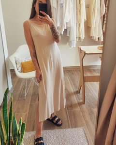 VESTIDO BASIC RECTO BEIGE